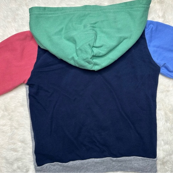 Polo Ralph Lauren Colour-Block Spa Terry Hoodie Grey & Multicoloured Size 7 - Picture 15 of 16